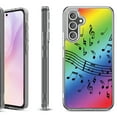 thumbnail image 1 of For Samsung Galaxy A36 5G Protective Shockproof Phone Case, by OneToughShield - Music Notes / Rainbow, 1 of 4