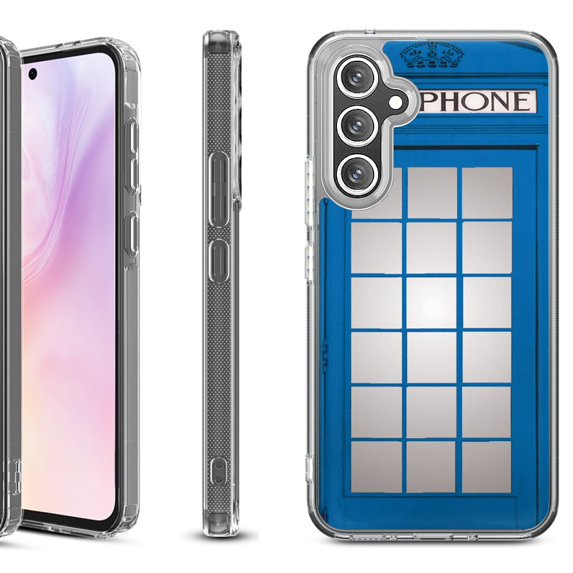 For Samsung Galaxy A36 5G Protective Shockproof Phone Case, by OneToughShield - Phone Booth Blue
