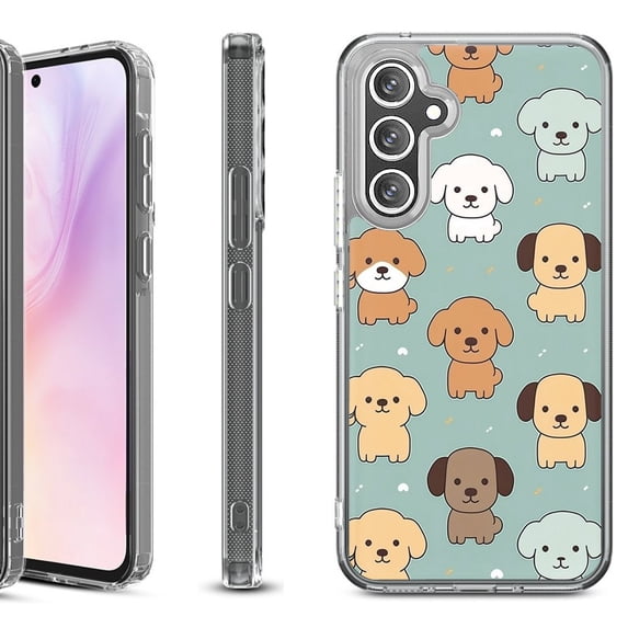 For Samsung Galaxy A36 5G Protective Shockproof Phone Case, by OneToughShield - Puppies