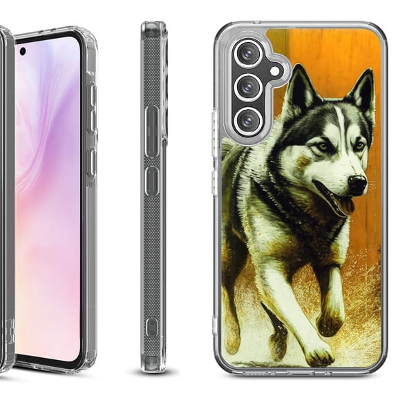 For Samsung Galaxy A36 5G Protective Shockproof Phone Case, by OneToughShield - Running Husky