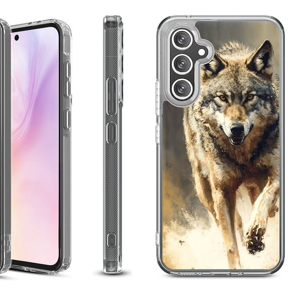 For Samsung Galaxy A36 5G Protective Shockproof Phone Case, by OneToughShield - Running Wolf