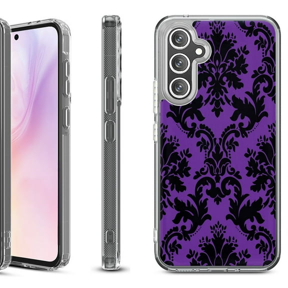 For Samsung Galaxy A36 5G Protective Shockproof Phone Case, by OneToughShield - Victorian Purple/Black