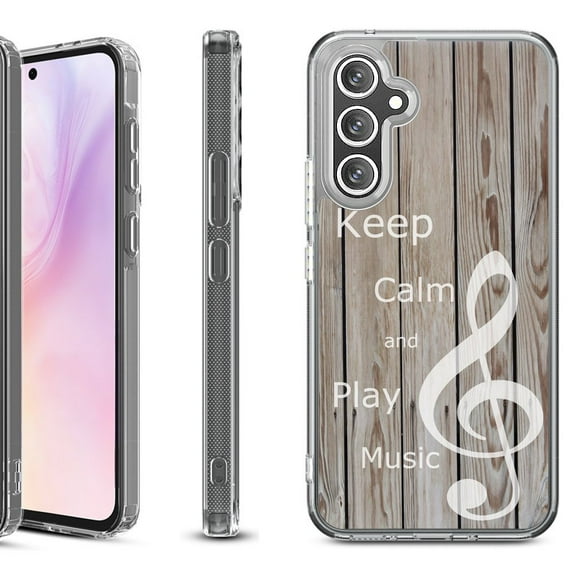 For Samsung Galaxy A36 5G Protective Shockproof Phone Case, by OneToughShield - Wood/Music