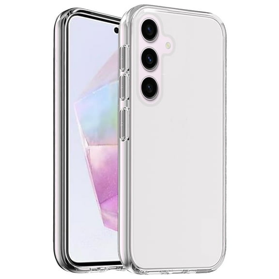 For Samsung Galaxy A36 Case, Transparent Shock Absorption PC + TPU Rubber Gel Thick 3mm Hybrid Silicone Slim Fit Back Phone Cover (Clear)