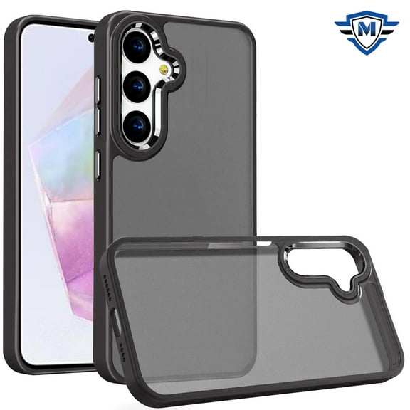 For Samsung Galaxy A36 Case, Ultimate Heavy-Duty Shockproof Matte Acrylic Polished, Metal Buttons, Hybrid Bumper Thick Frame Phone Cover (Black)