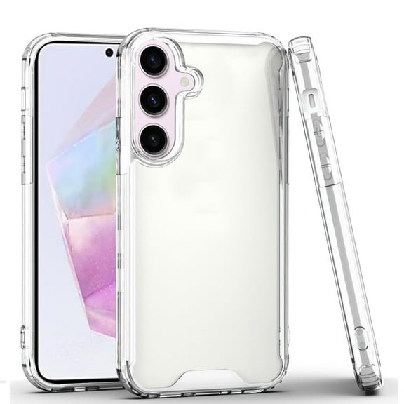 For Samsung Galaxy A36 Clear Colored Shockproof Transparent Hard PC + Rubber TPU Hybrid Bumper Shell Slim Protective Cover, XPM Phone Case [Clear]