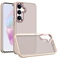 thumbnail image 1 of For Samsung Galaxy A36 / A56 Polished Oil Thick Acrylic Metal Button Hybrid Case Cover - Beige, 1 of 3