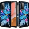 thumbnail image 1 of For Samsung Galaxy A52 Case wTempered Glass Screen Protector Cute Girls Women Glitter Protective Phone Cover Cases - Blue Butterfly, 1 of 4