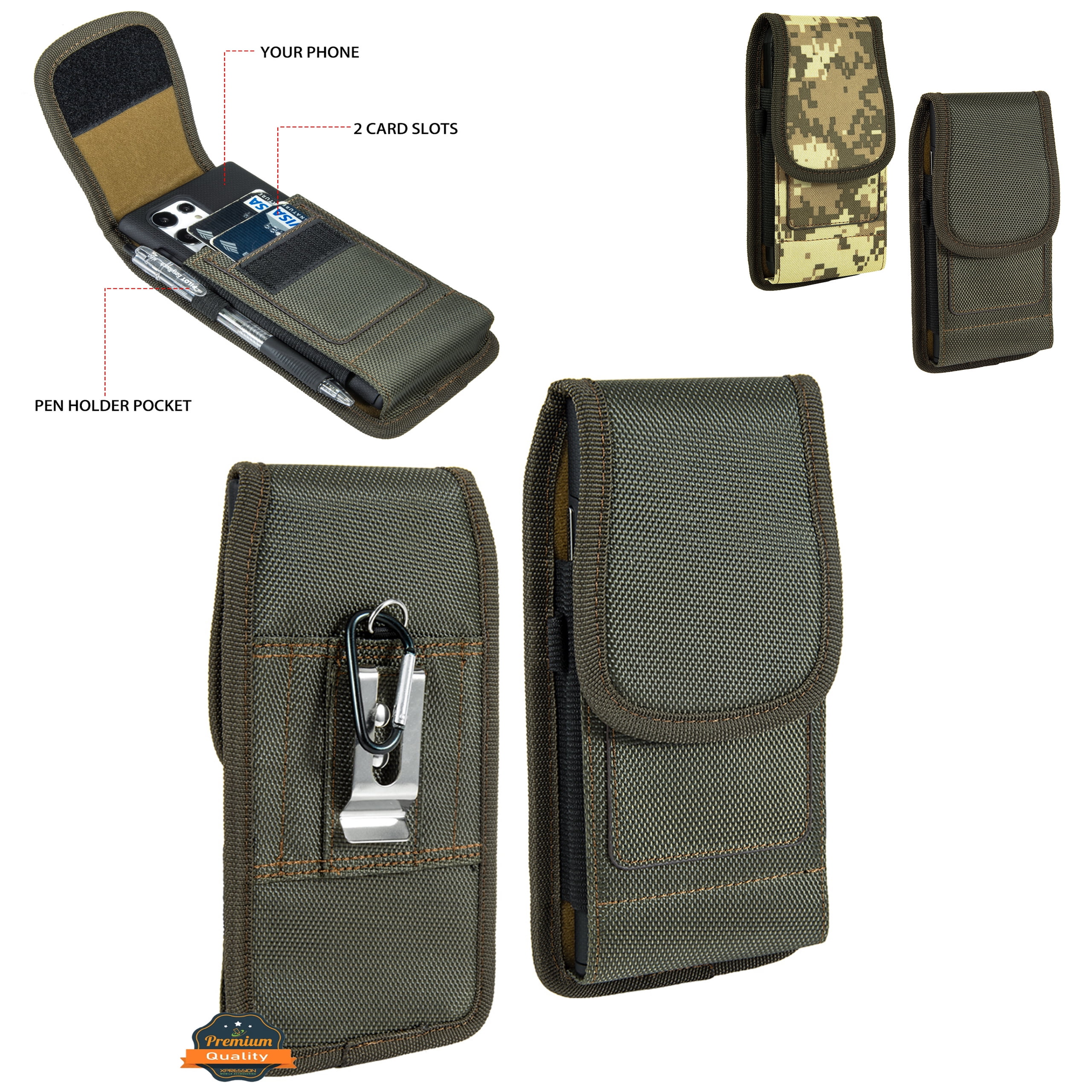 For Samsung Galaxy A53 5G Universal Nylon Pouch Case Vertical Phone