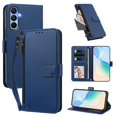 thumbnail image 1 of For Samsung Galaxy A55 5G 6.6-inch Wallet Case Multi-Card Slots Zipper Wallet Leather Phone Case,Dark blue,For Galaxy A55 5G, 1 of 10