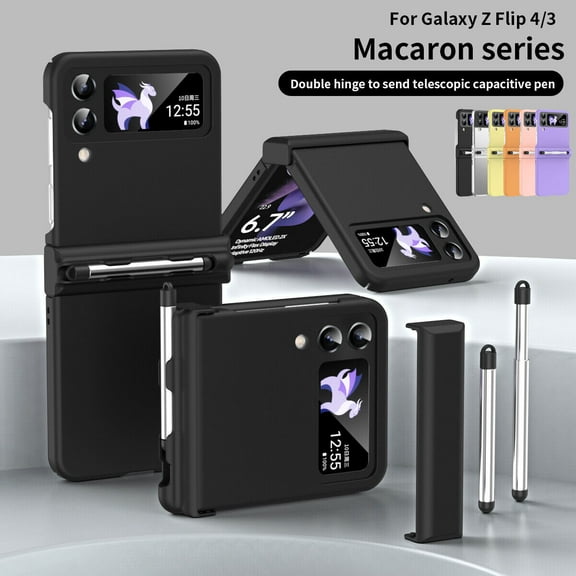 For Samsung Galaxy Flip3 Shockproof Hinge Protection Case Cover With Stylus Pen