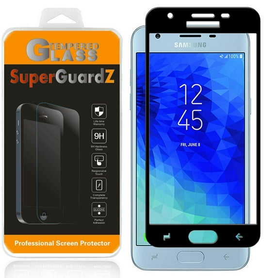 For Samsung Galaxy J7 Refine / Samsung Galaxy J7 (2018) - SuperGuardZ Full Cover Tempered Glass Screen Protector, Edge-To-Edge, 9H, Anti-Scratch, Anti-Bubble, Anti-Fingerprint