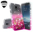 thumbnail image 1 of For Samsung Galaxy J7 Star Case,J7 Crown Case,J7v 2nd Gen,J7 2018,J7 Refine Case w/[Tempered Glass] Cute Liquid Glitter Quicksand Bling Diamond Bumper Shock Proof Phone Case - Hot Pink/Clear, 1 of 5