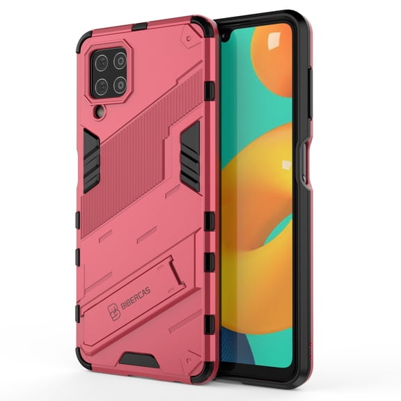 For Samsung Galaxy M32 Punk Armor 2 in 1 PC + TPU Shockproof Case with Invisible Holder(Red)