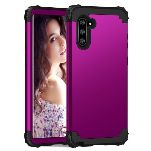 For Samsung Galaxy Note 10 Case, Dual Layer Slim Heavy Duty Hybrid Rugged Shockproof Anti-Scratch Protective Back Phone Cover