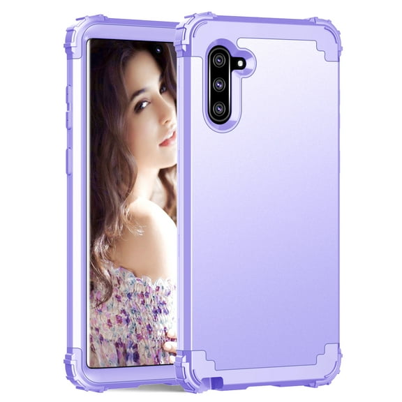 For Samsung Galaxy Note 10 Case, Dual Layer Slim Heavy Duty Hybrid Rugged Shockproof Anti-Scratch Protective Back Phone Cover