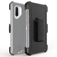 thumbnail image 1 of For Samsung Galaxy Note 10 Heavy Duty Defender Armor Hybrid Case Cover With Clip - Gray White, 1 of 2