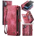 thumbnail image 1 of For Samsung Galaxy Note 10 Plus Wallet Case,Multi-Functional Retro Leather Purse Flip Cover Zipper Wallet Case with Removable Card Slots Pocket & Detachable Wrist Strap Magnetic Phone Case, Red, 1 of 9