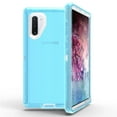 thumbnail image 1 of For Samsung Galaxy Note 10 Transparent Defender Armor With Belt Clip Hybrid Case Cover - Blue, 1 of 5