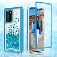 thumbnail image 1 of For Samsung Galaxy Note 20 Case,Clear Liquid Glitter Waterfall Bling Protective Case for Galaxy Note 20 - Teal, 1 of 7