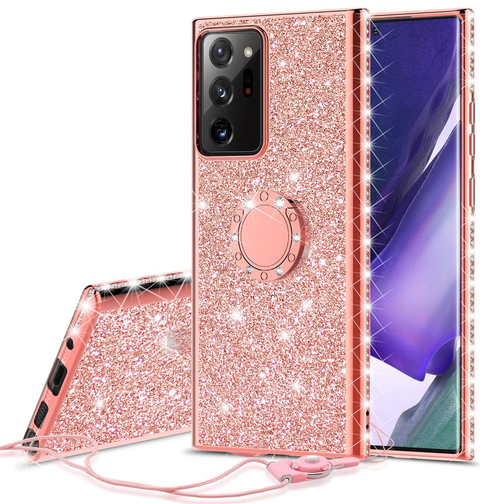 For Samsung Galaxy Note 20 Glitter Phone Case, Ring Kickstand Girls Women Diamond Sparkly Case for Cover for Galaxy Note 20 5G - Rose Gold - Walmart.com For Samsung Galaxy Note 20 Glitter Phone Case, Ring Kickstand Girls Women Diamond Sparkly Case for Cover for Galaxy Note 20 5G - Rose Gold - Walmart.com