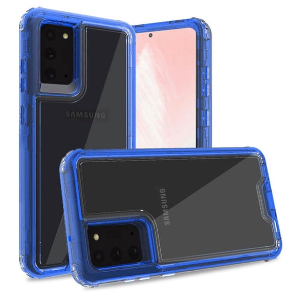 For Samsung Galaxy Note 20 Premium Transparent Clear Hybrid Case Cover - Clear/Blue