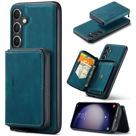 For Samsung Galaxy Note 20 Ultra Case, Detachable 2 in 1 PU Leather Zipper Wallet Case for Women Men with RFID Blocking Removable Card Holder Slot Magnetic Closure Shockproof Phone Cover,Blue