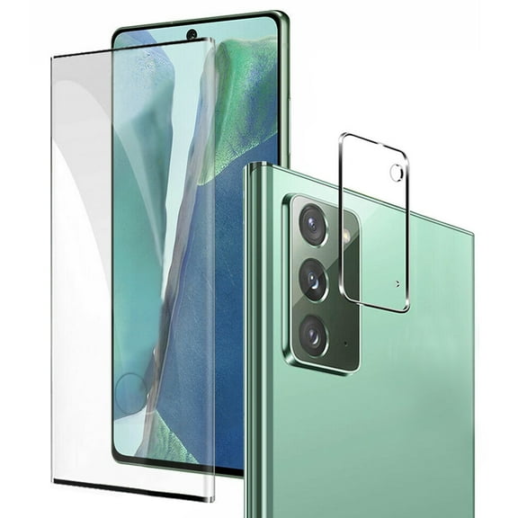 For Samsung Galaxy Note 20 Ultra Screen Protector & Camera Lens Protector, 9H Tempered Glass Bubble-Free Compatible Fingerprint, 3D Curved Full Coverage HD Screen Protector [6.9 inch]