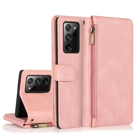 For Samsung Galaxy Note20 Ultra Skin-feel Crazy Horse Texture Zipper Wallet Bag Horizontal Flip &
