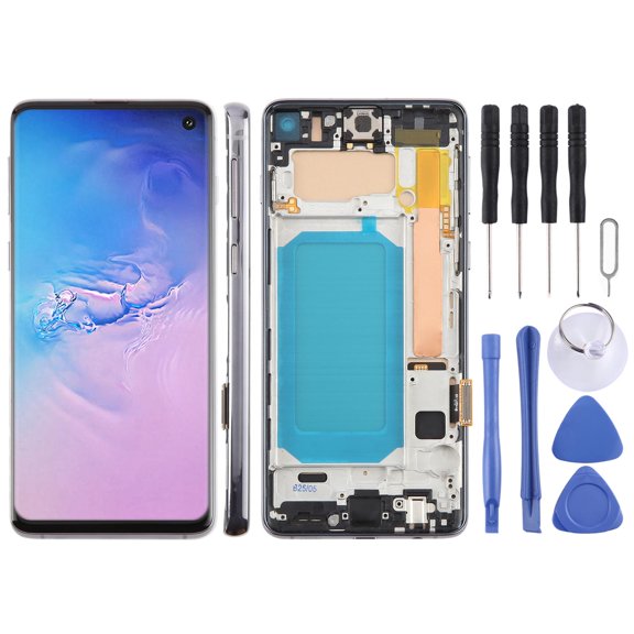 For Samsung Galaxy S10 4G SM-G973F 6.05 inch TFT LCD Screen Digitizer Full Assembly with Frame,