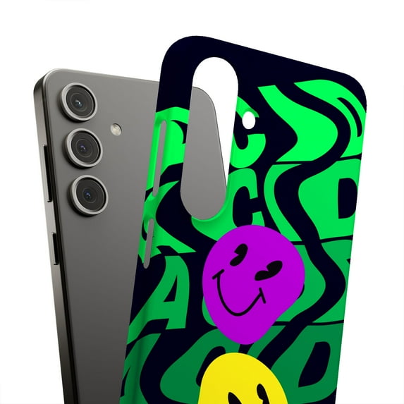 For Samsung Galaxy S10, Hard Shell, Acid Smile Face Print, USA