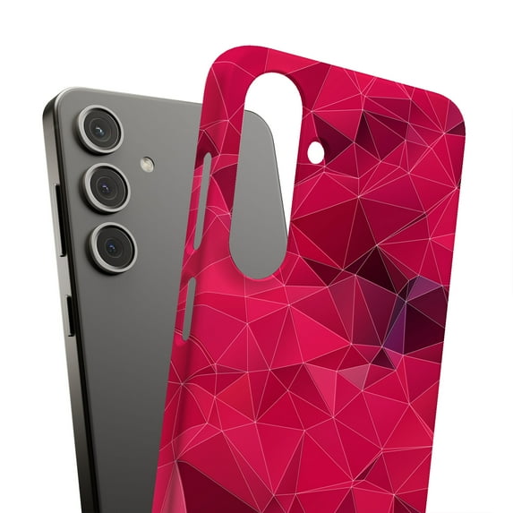 For Samsung Galaxy S10, Hard Shell, Geo Dark Red Print, USA