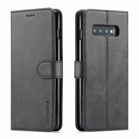 For Samsung Galaxy S10 Plus(6.4 inch),Dteck Durable Leather Folio Flip Card Slot Wallet Protective Case Cover Shell ,black