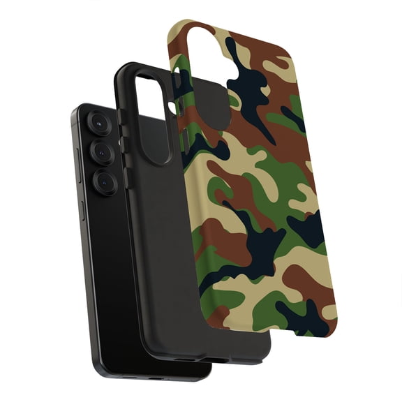 For Samsung Galaxy S10 Plus, Dual-Layer, Camouflage 2 Print, USA