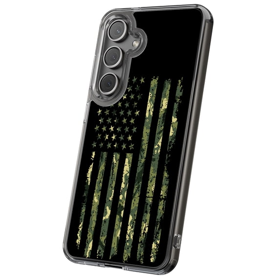 For Samsung Galaxy S10 Plus, Hybrid Clear, USA Flag Camo Print, USA