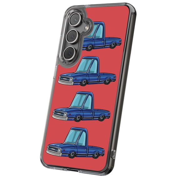 For Samsung Galaxy S10 Plus, Hybrid Clear, Pickup Truck Print, USA