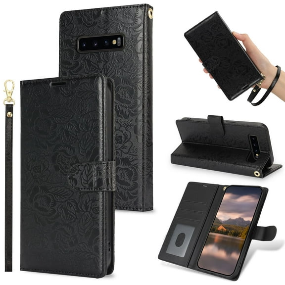 For Samsung Galaxy S10 Plus Phone Case Wallet Case with Card Holder Magnetic For Samsung 10 Leather Phone Cases