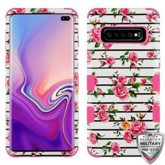 For Samsung Galaxy S10 Plus Rubber Hybrid Protector Phone Case Cover Shockproof