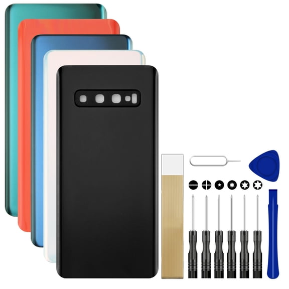 For Samsung Galaxy S10 SM-G973U1 Replacement Back Battery Cover Rear Housing Door Tool Black