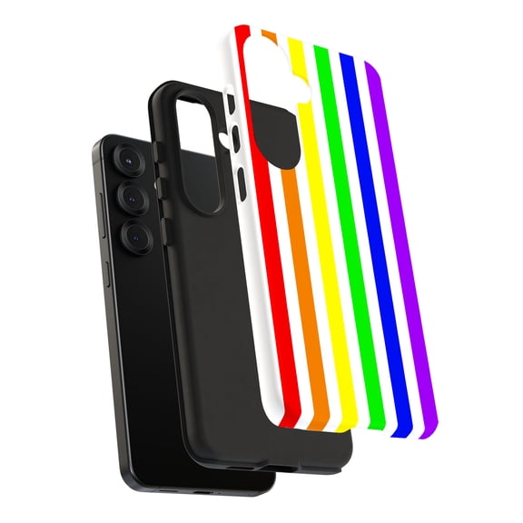 For Samsung Galaxy S10e, Dual-Layer, Rainbow Lines Print, USA