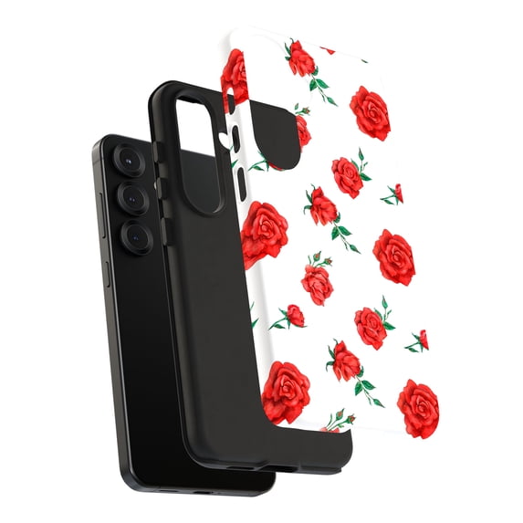For Samsung Galaxy S10e, Dual-Layer, Garden Roses Print, USA