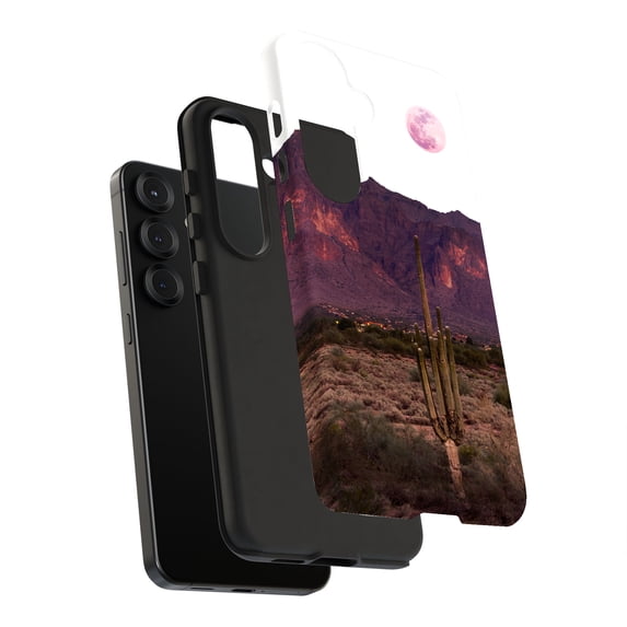 For Samsung Galaxy S10e, Dual-Layer, Twilight Cactus Print, USA