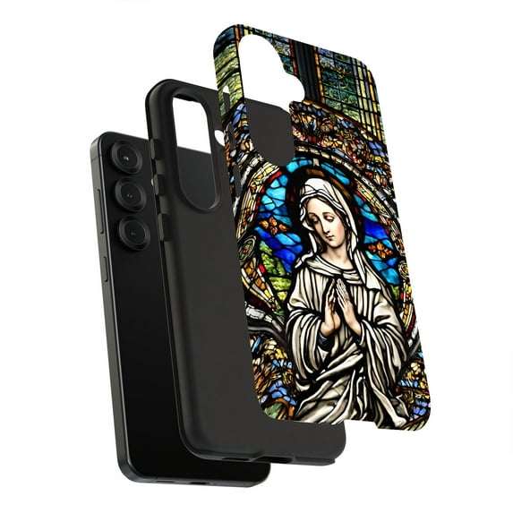 For Samsung Galaxy S10e, Dual-Layers Rugged Case, Virgin Mary 2 Print ...