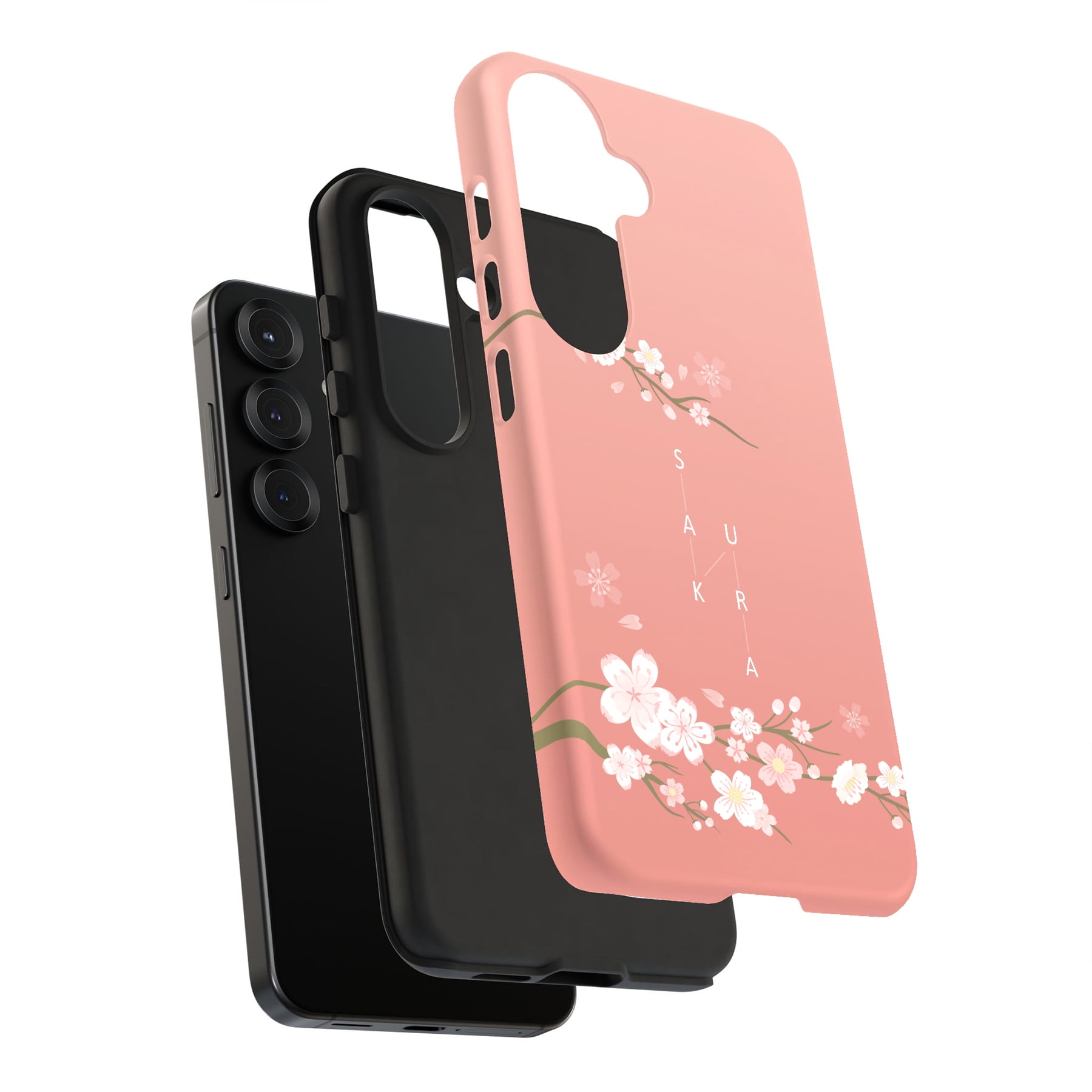 For Samsung Galaxy S20 FE, Dual-Layers Rugged Case, Cherry Blossom ...
