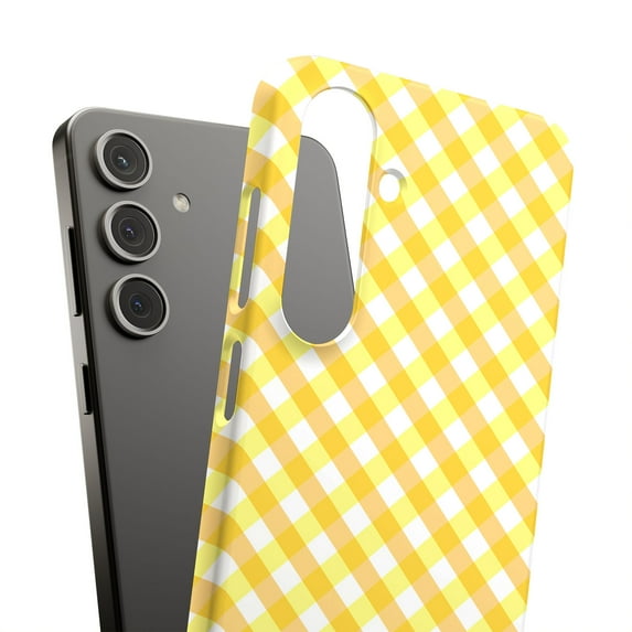 For Samsung Galaxy S20 FE, Hard Shell, Yellow Gingham Print, USA