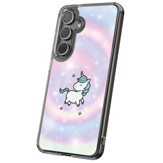 For Samsung Galaxy S20, Hybrid Clear, Swirl Unicorn Print, USA