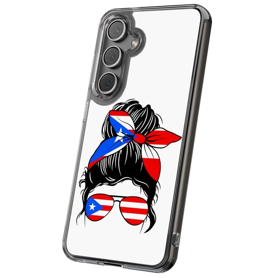 For Samsung Galaxy S20, Hybrid Clear, Puerto Rico Bow Print, USA