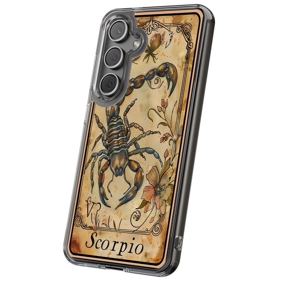 For Samsung Galaxy S20, Hybrid Clear, Zodiac Scorpio Print, USA