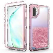 For Samsung Galaxy S20 Plus Case,Clear Liquid Glitter Waterfall Bling Protective Case for Galaxy S20 Plus - Pink