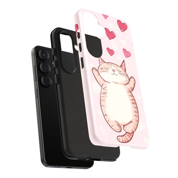 For Samsung Galaxy S20 Plus, Dual-Layer, Cute Sleepy Cat Print, USA